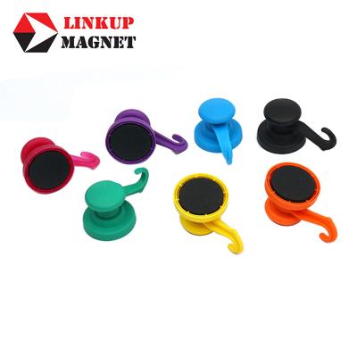 Rotary Plastic Magnetic Hook Colorful Heavy Duty Magnetic Hooks